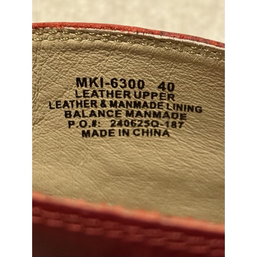 Alegria Women's Leather Ankle Boots Mikki Size 9.5-10 EU40 Red Embossed Heel - Picture 5 of 10